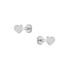 Trendolla Classic Heart Flat Back Sleeper Earrings